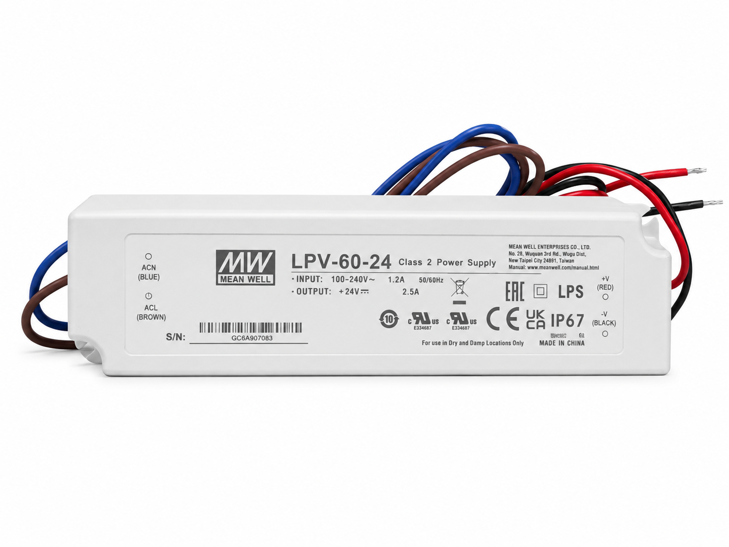 Mean Well LPV-60-24 Power Supply