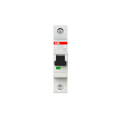 ABB S201-C2 Miniature Circuit Breaker – 1P, 2A, C Curve